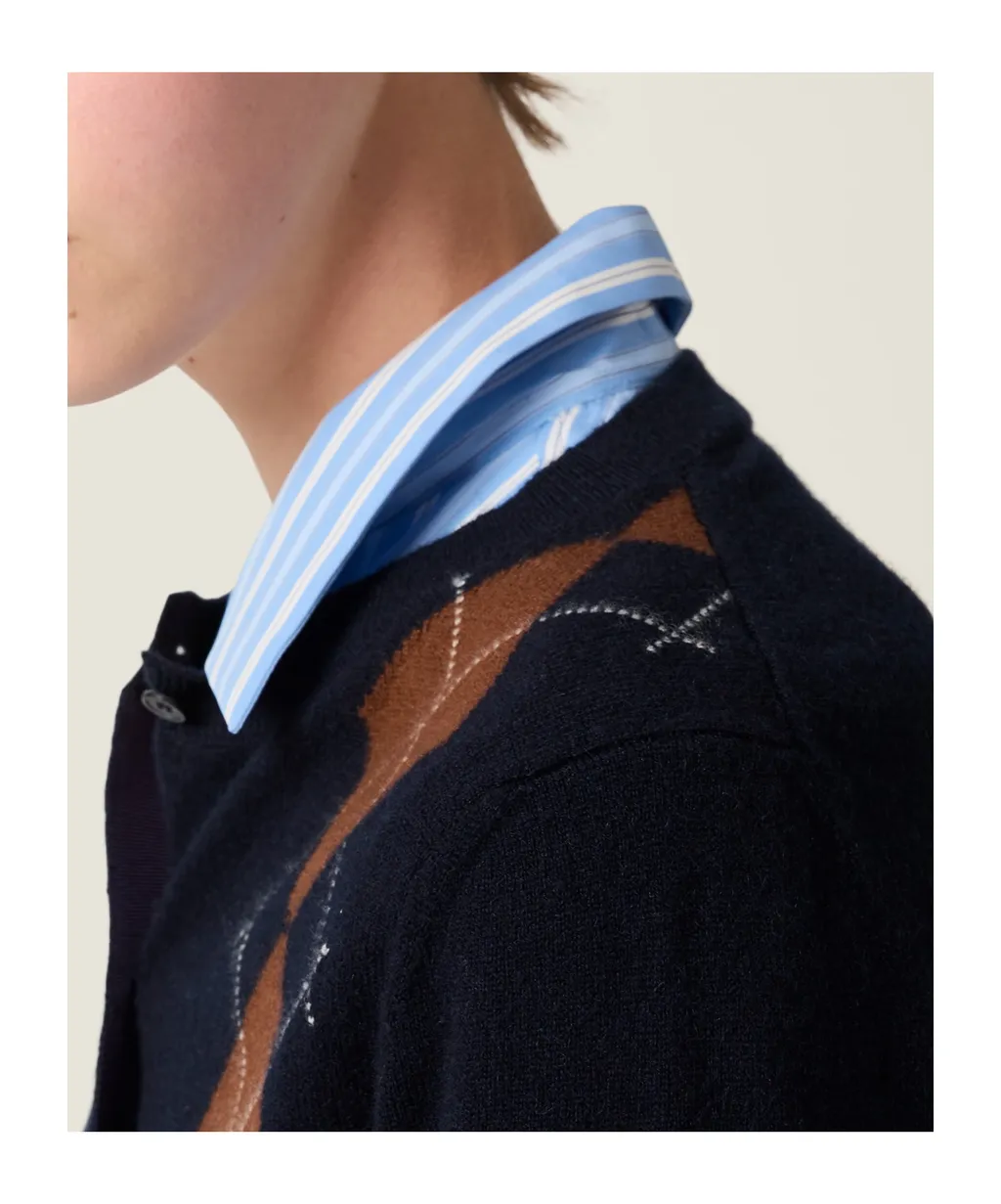 Crewneck Button-Up Cardigan