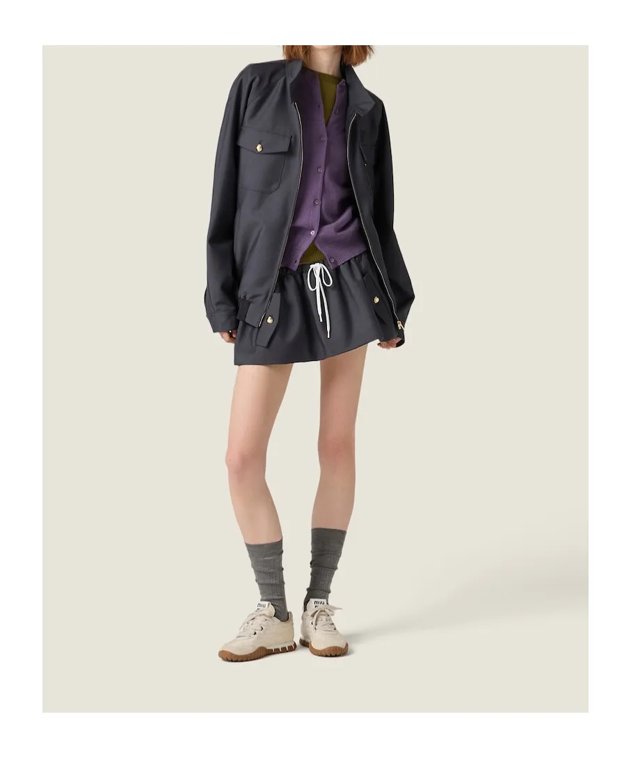 Bonded Kid Mohair Miniskirt