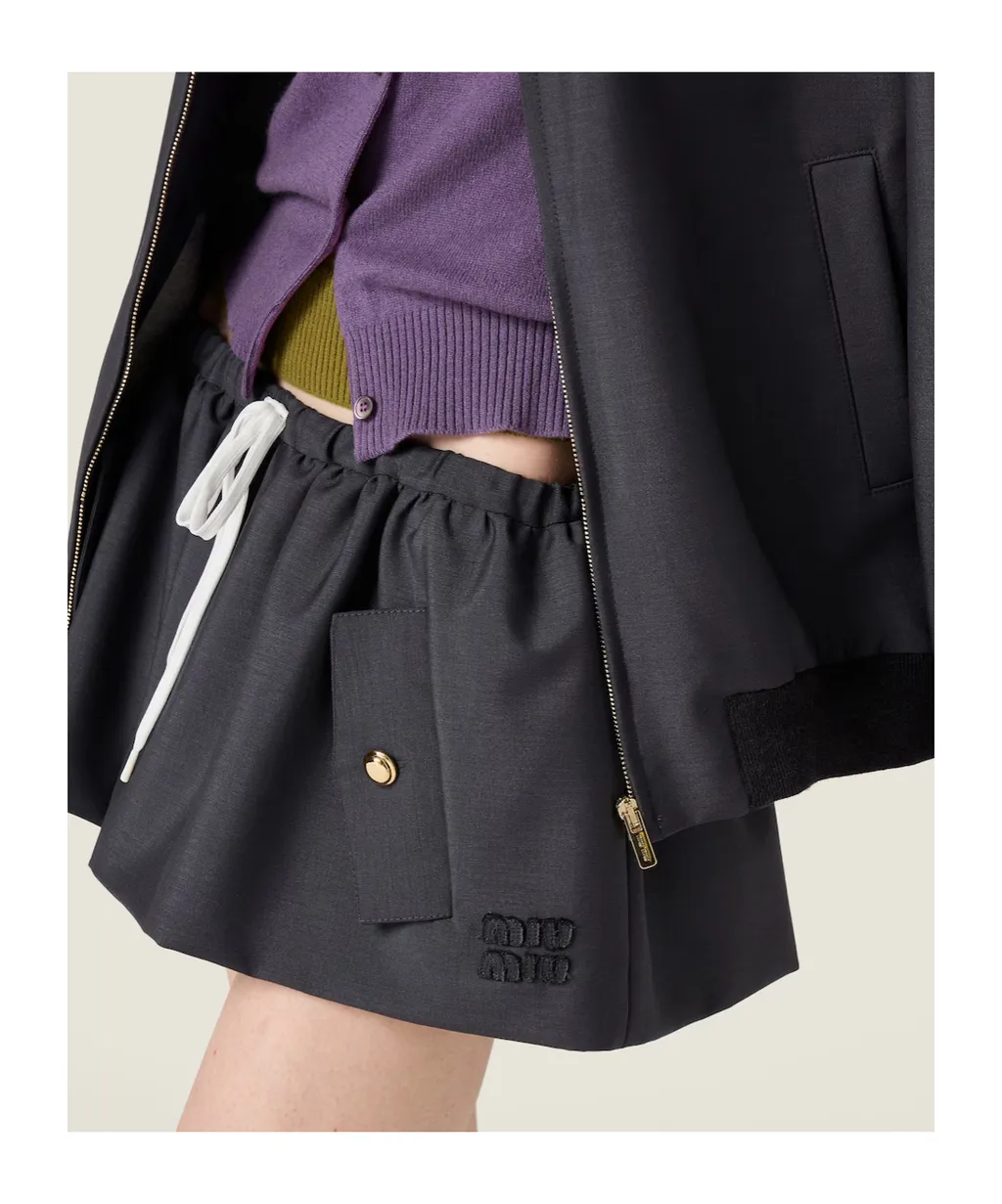 Bonded Kid Mohair Miniskirt