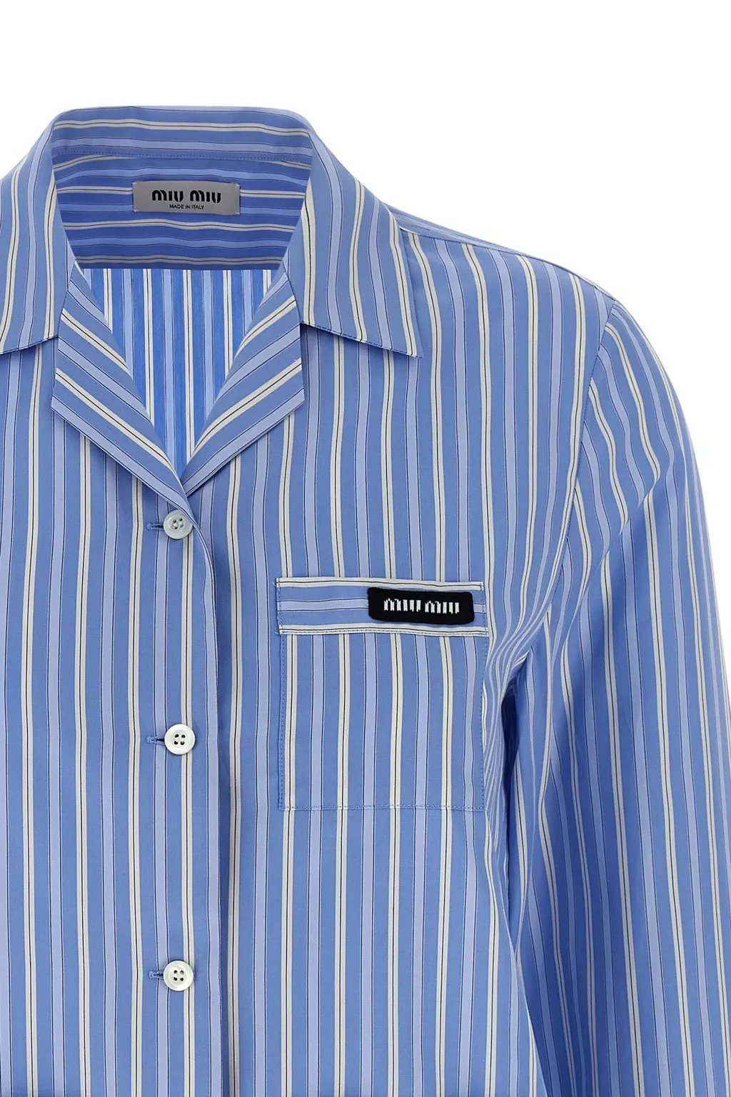Striped Poplin Pajama Shirt