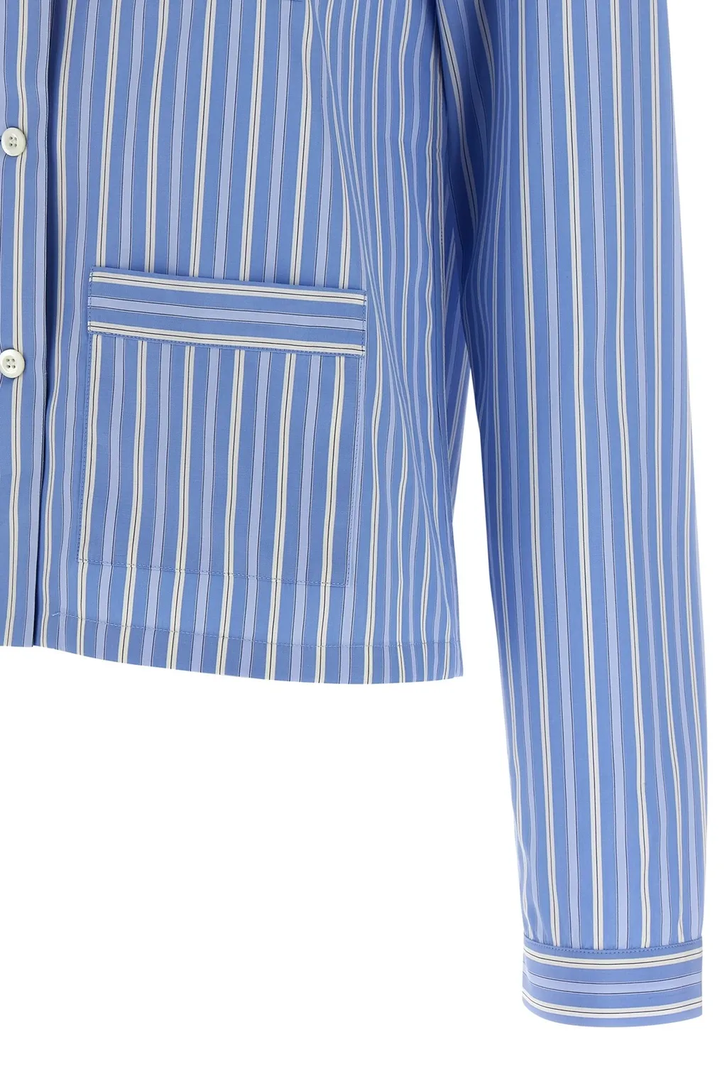 Striped Poplin Pajama Shirt