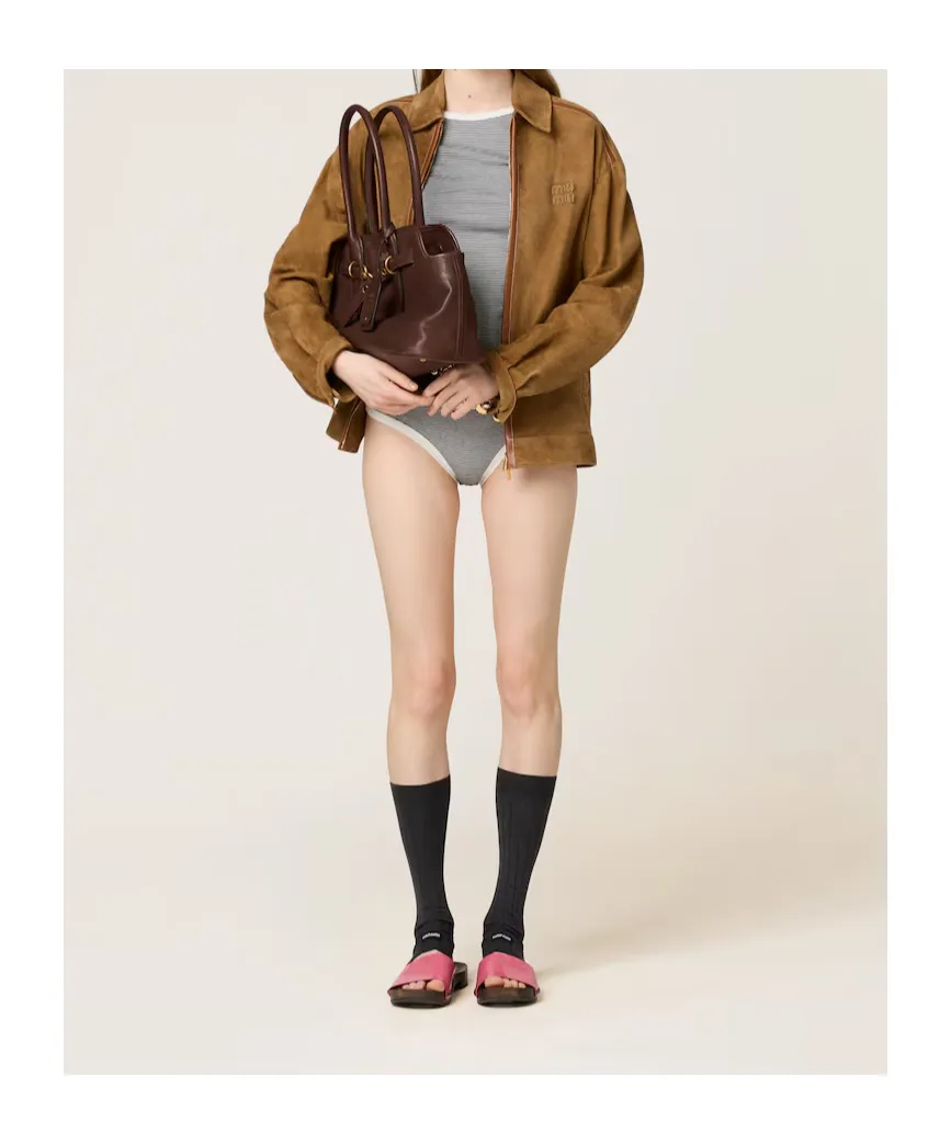 Suede Blouson Jacket