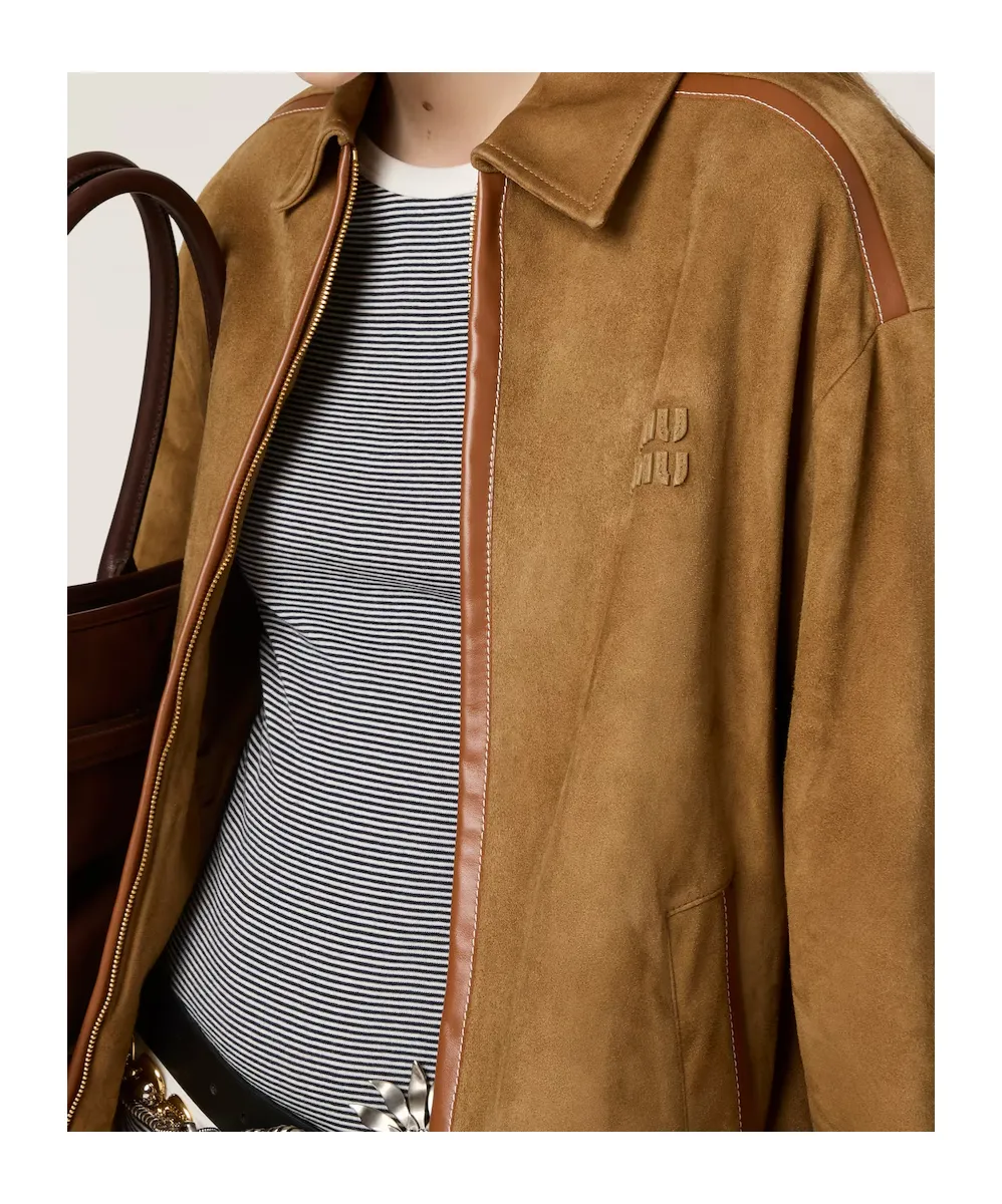 Suede Blouson Jacket