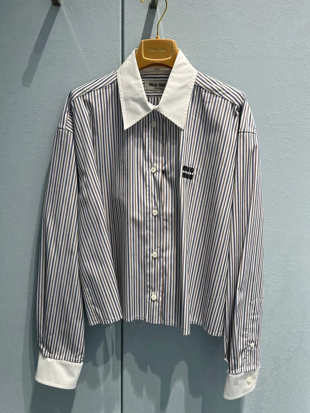 Logo-Embroidered Striped Shirt