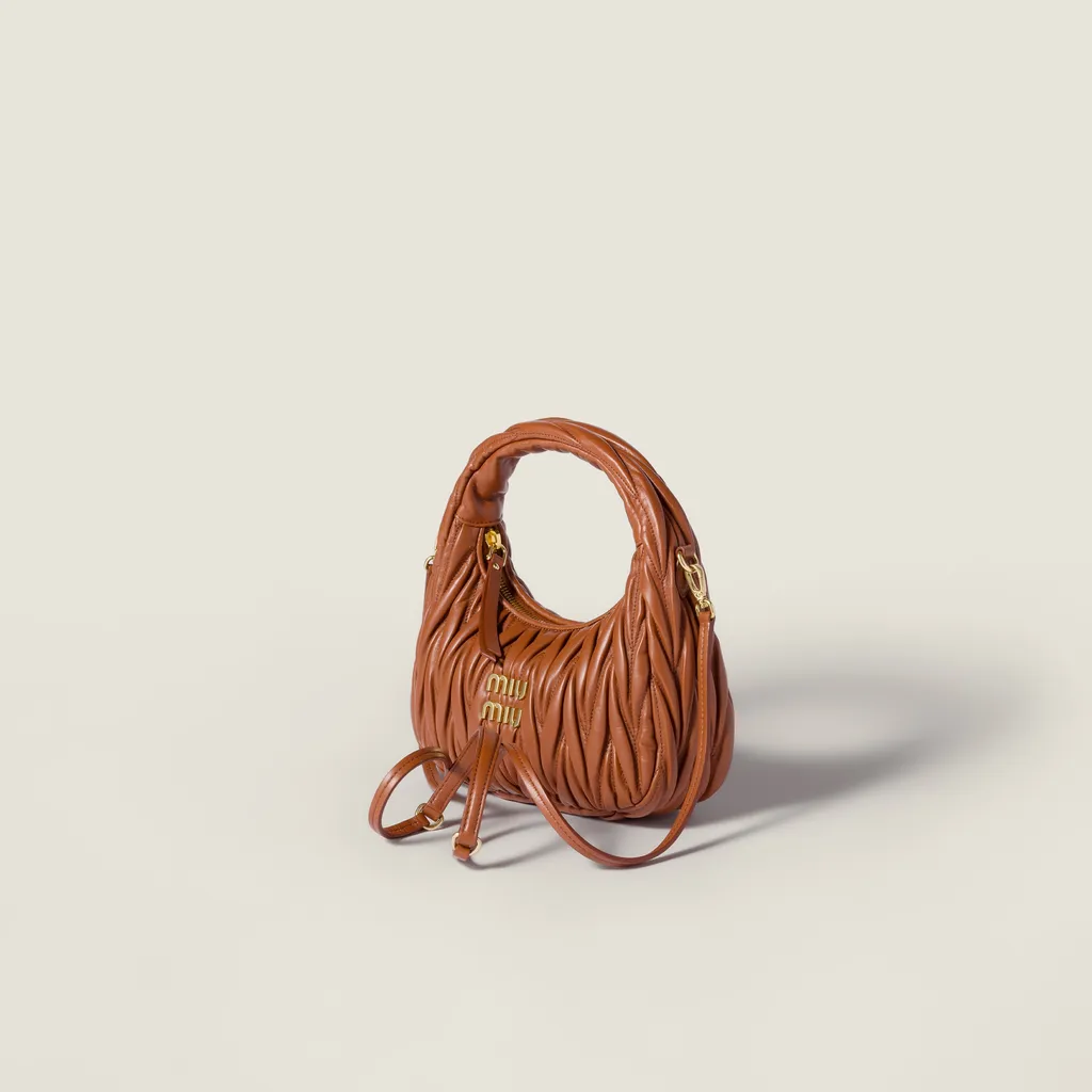 Wander Matelassé Nappa Leather Hobo Bag