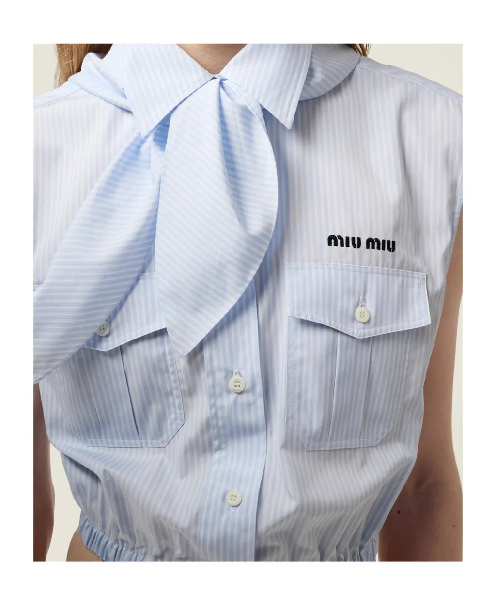 Logo-Embroidered Sleeveless Shirt