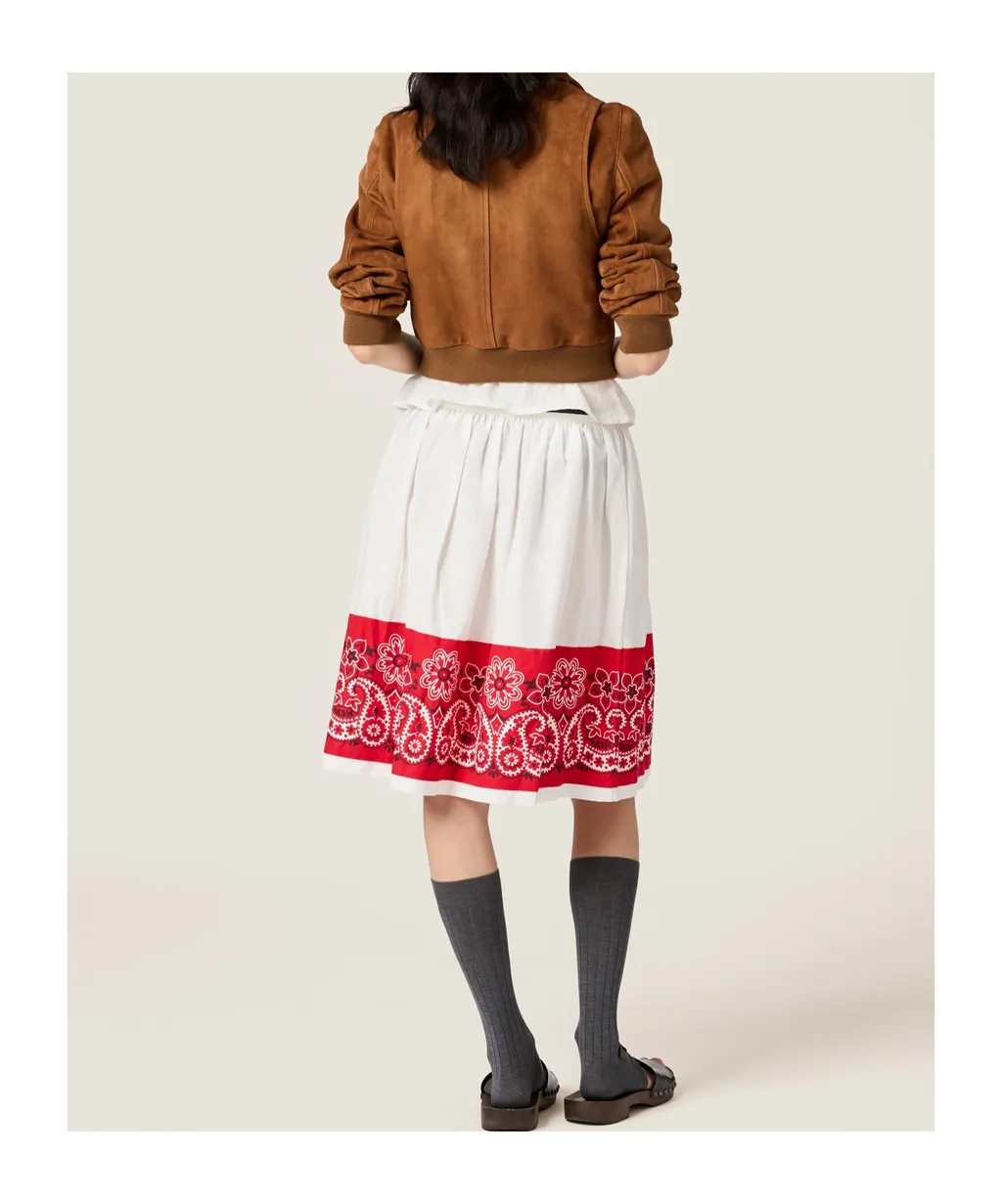 Two-Toned Poplin Skirt