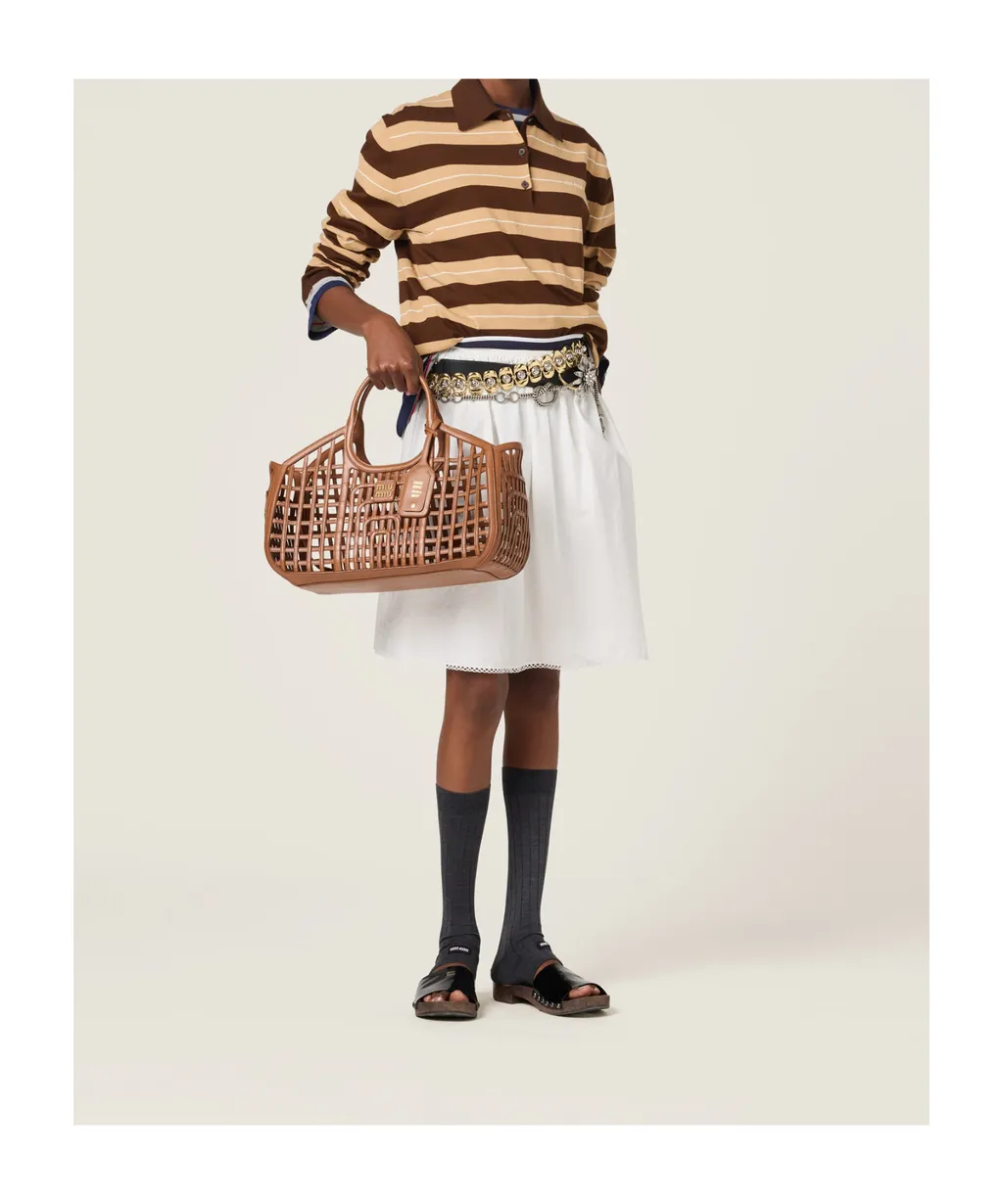 Long-Sleeved Knitted Striped Polo Shirt