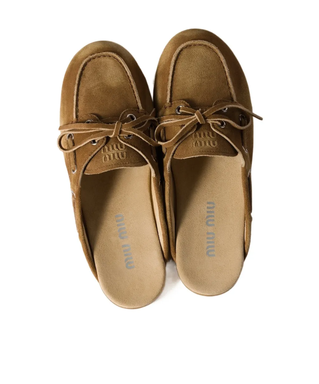 Lace-Up Flat Mules