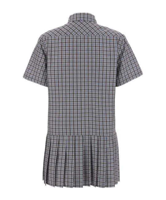Checked Pleated Dress