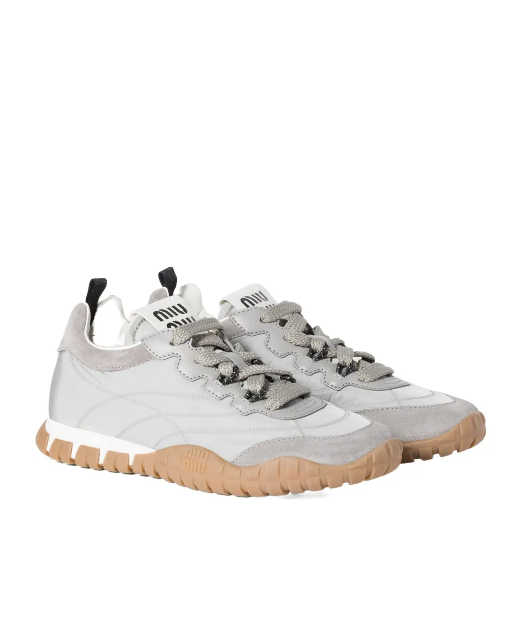Tyre Technical Fabric And Suede Sneakers