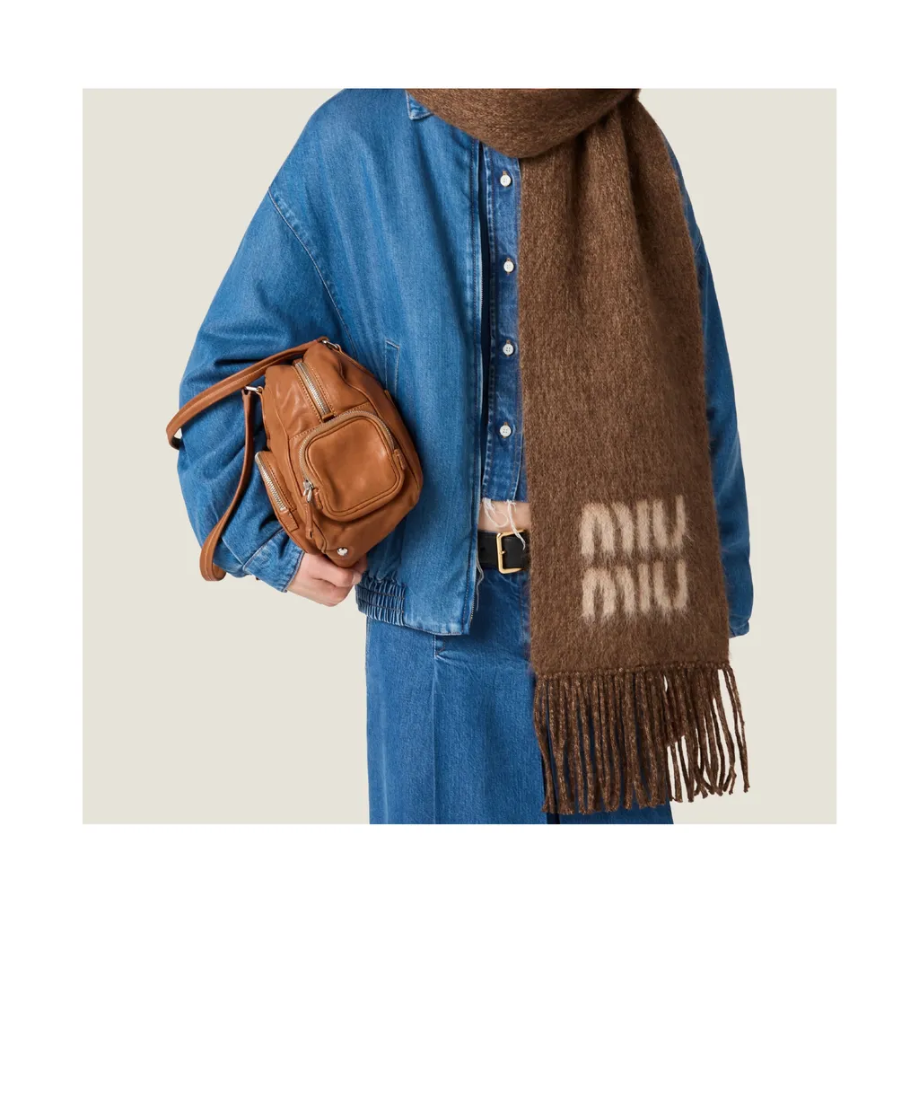 Logo-Detailed Fringed Scarf