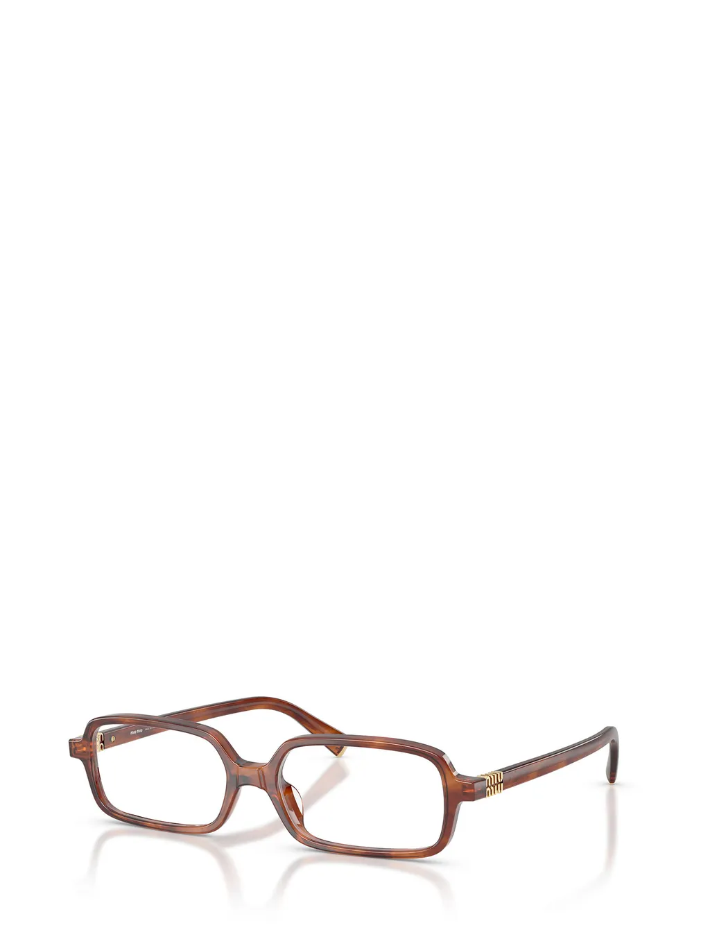 Tortoiseshell-Pattern Rectangle-Frame Glasses