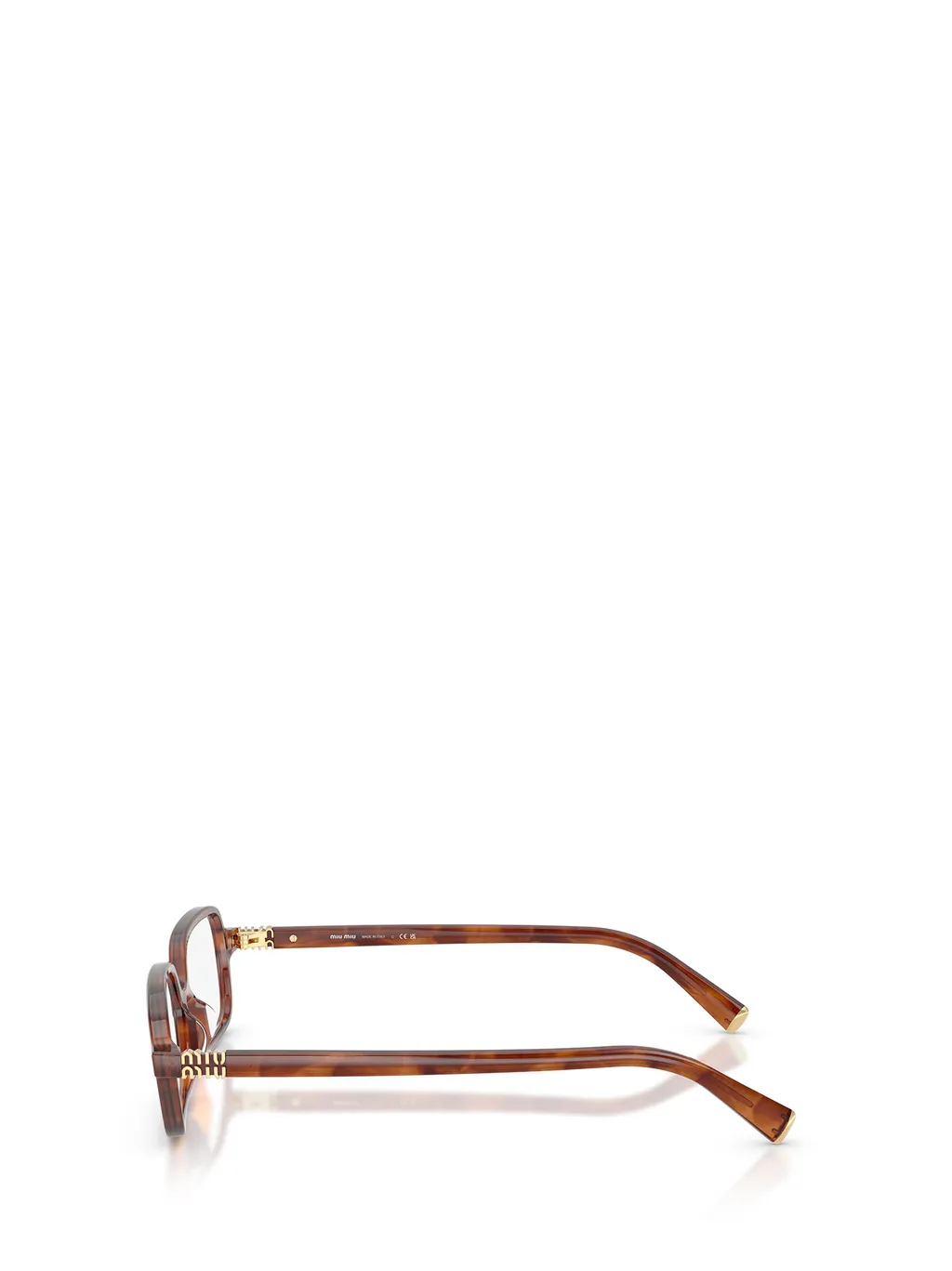 Tortoiseshell-Pattern Rectangle-Frame Glasses