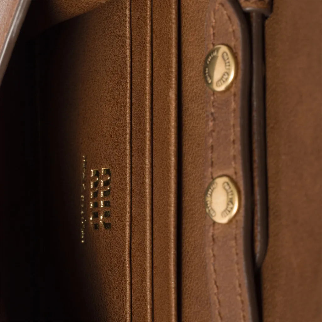 Nappa Leather Wallet With Shoulder Strap