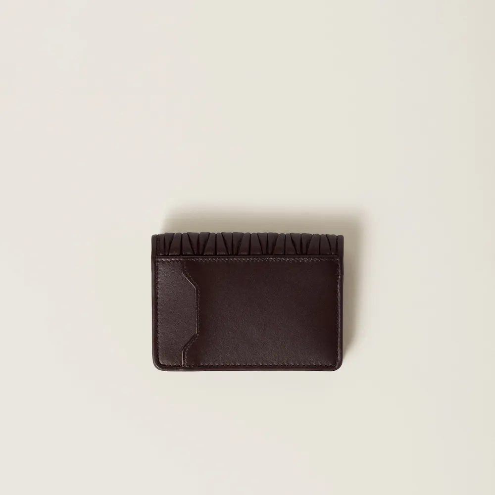 Logo-Lettering Matelassé Cardholder