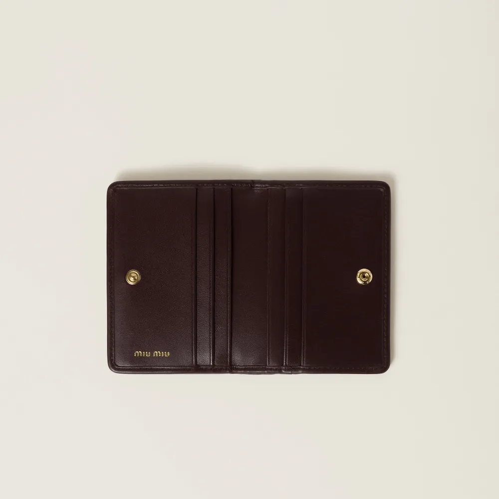 Logo-Lettering Matelassé Cardholder