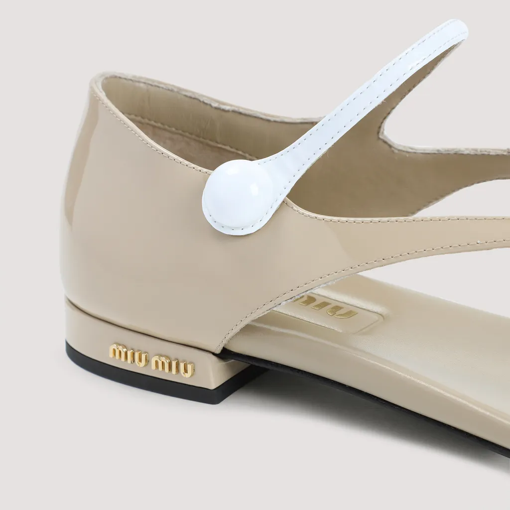 Two-Tone Patent-Leather Sandals