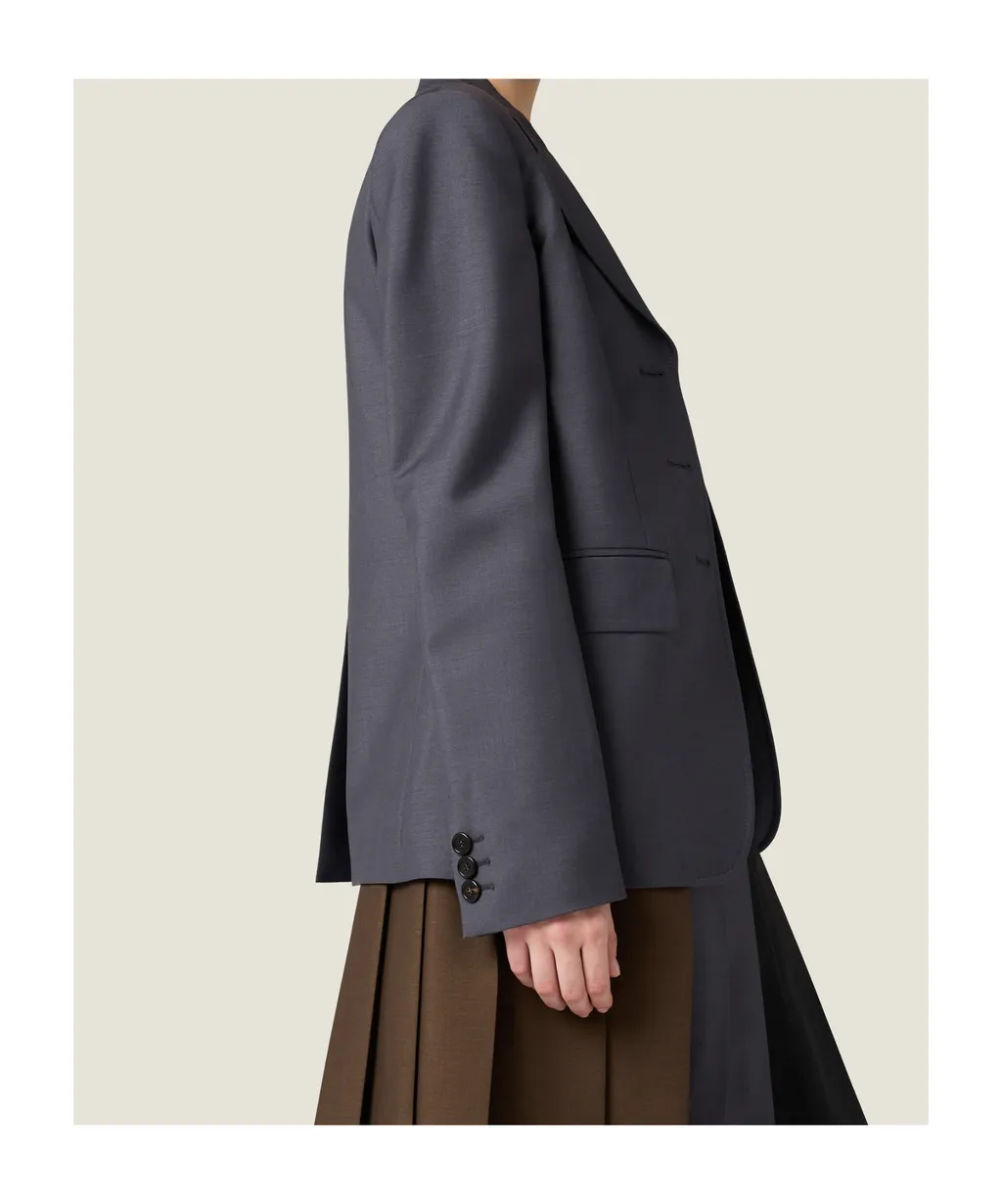 Single-Breasted Kid Mohair Jacket