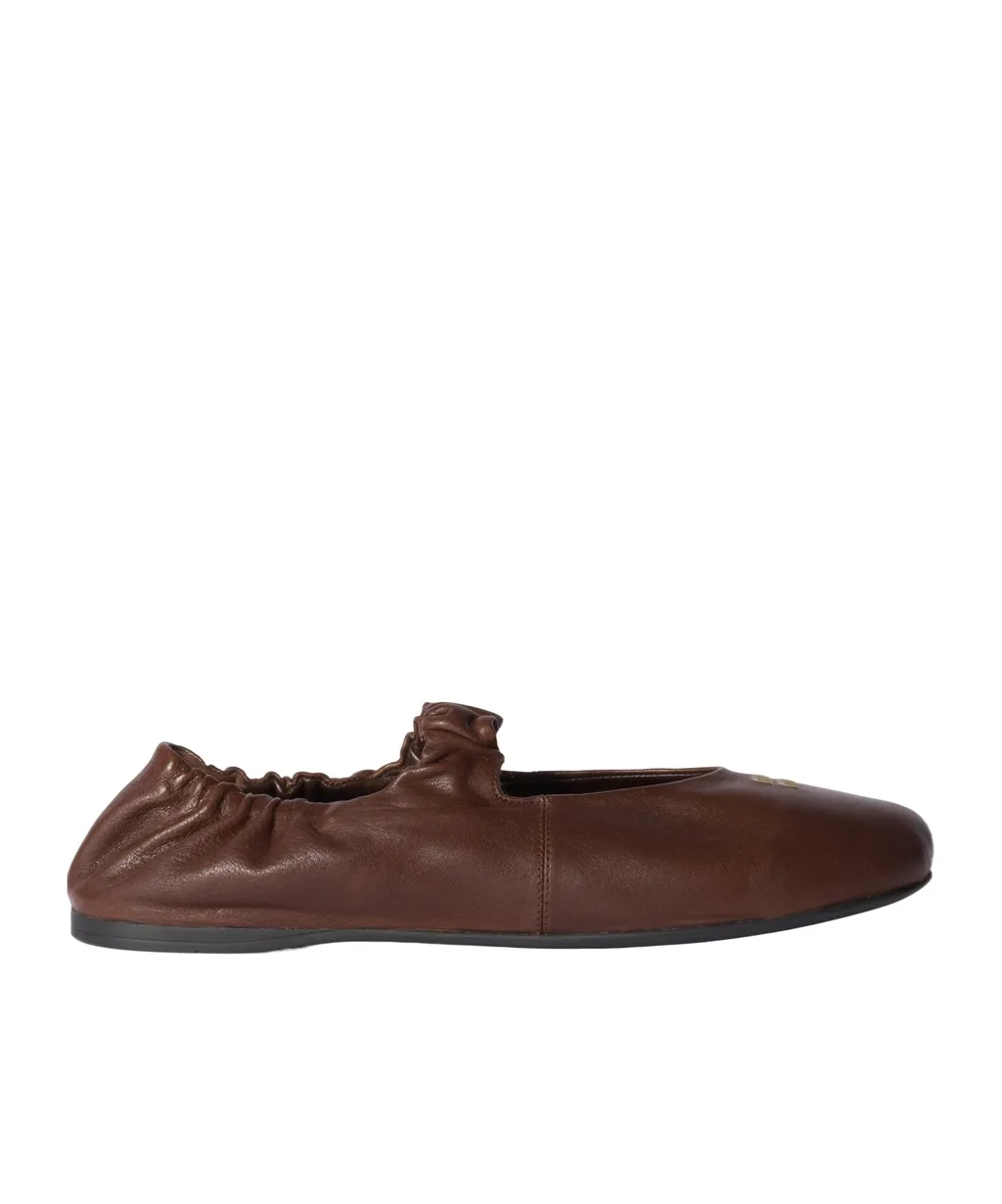 Ruches Nappa Leather Ballerinas