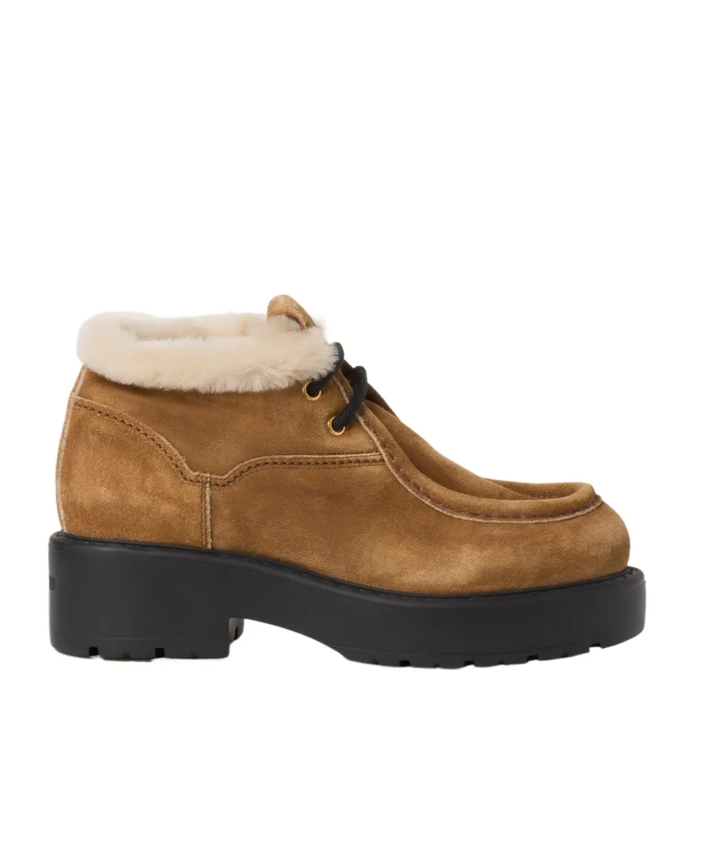 Round-Toe Lace-Up Boots