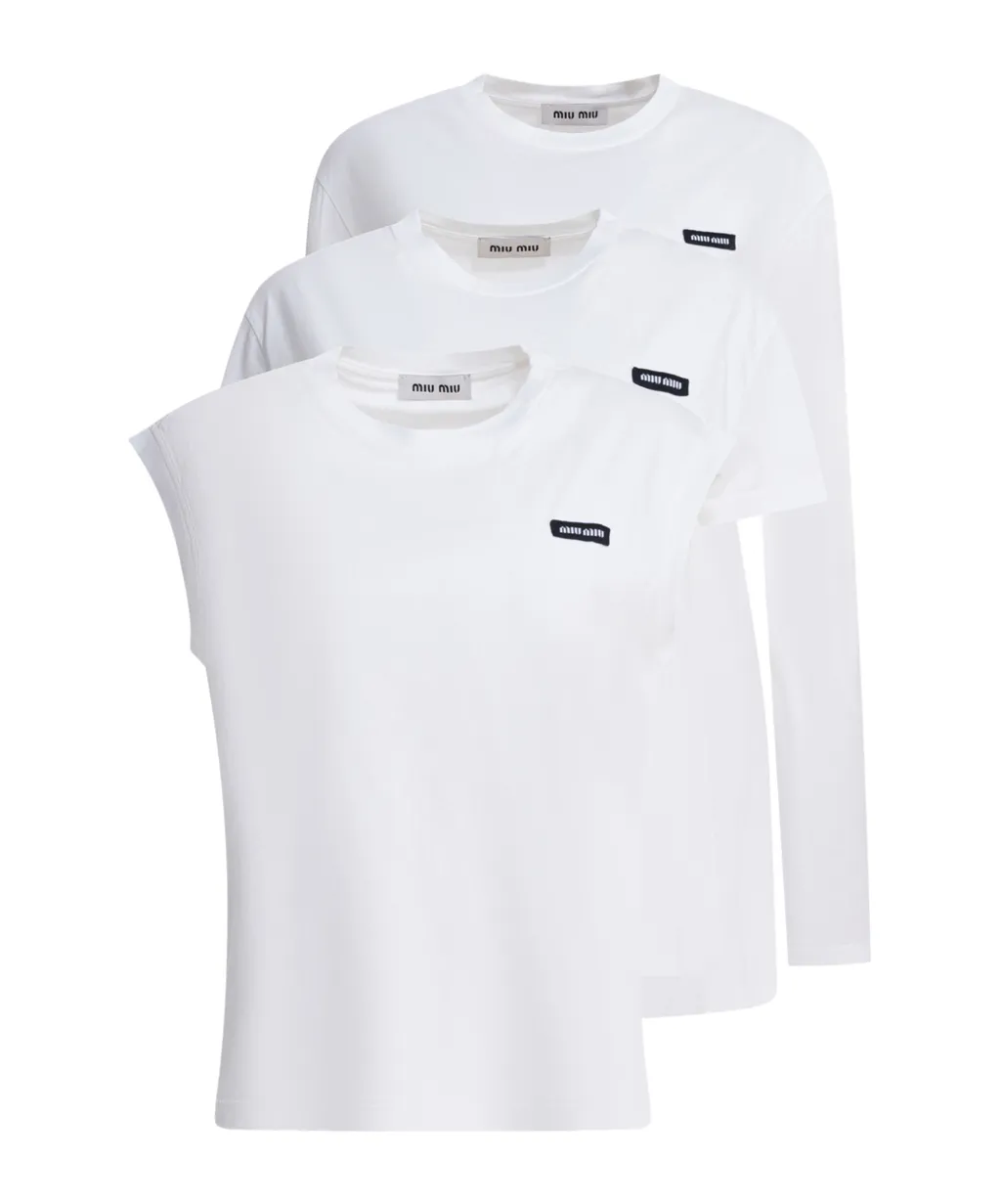 Set Of Three Logo Patch T-Shirts