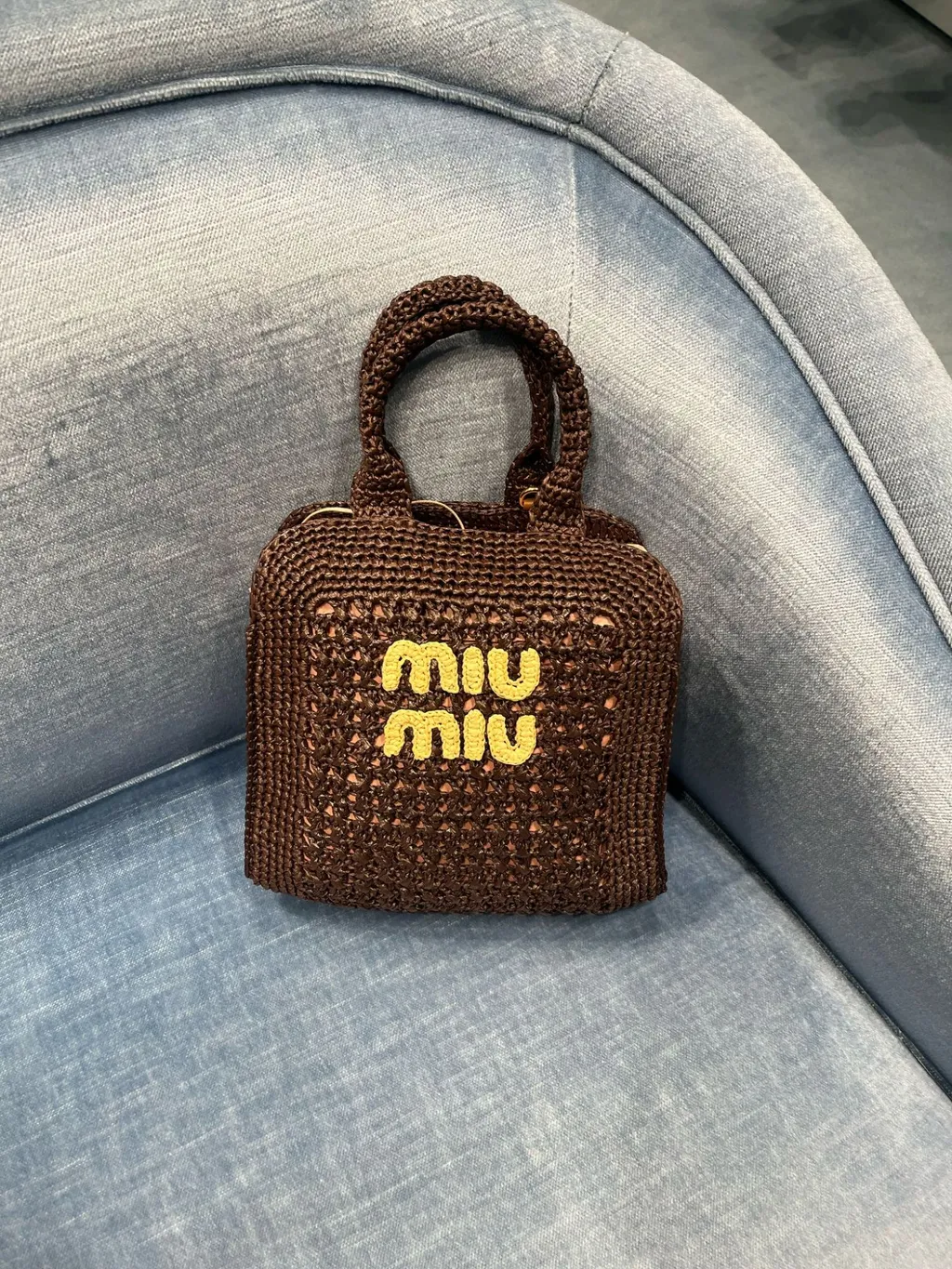 Raffia-Effect Woven Tote Bag