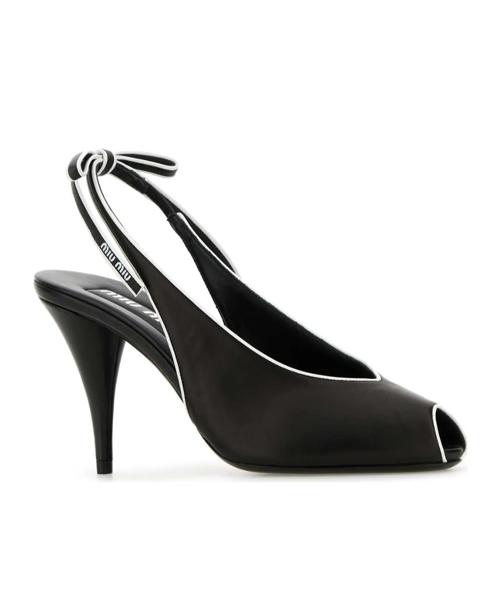 High-Heeled Slingback Sandals