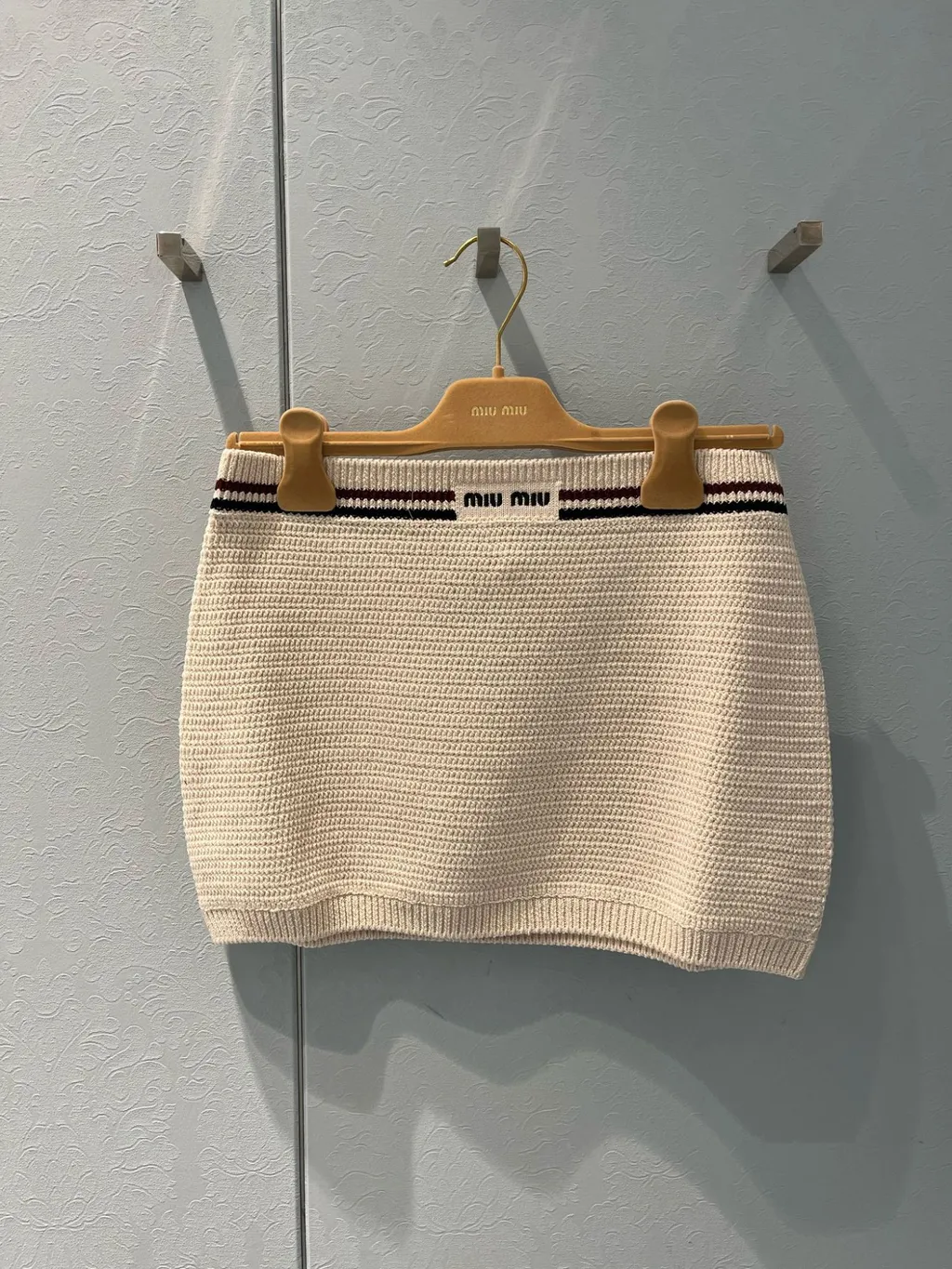 Cotton Knit Miniskirt