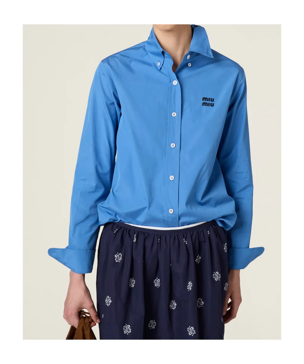 Logo-Embroidered Button-Up Shirt