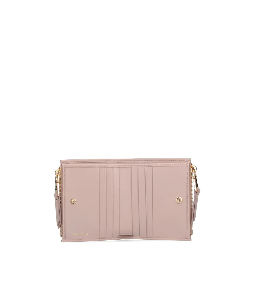 Logo Plaque Zipped Wallet