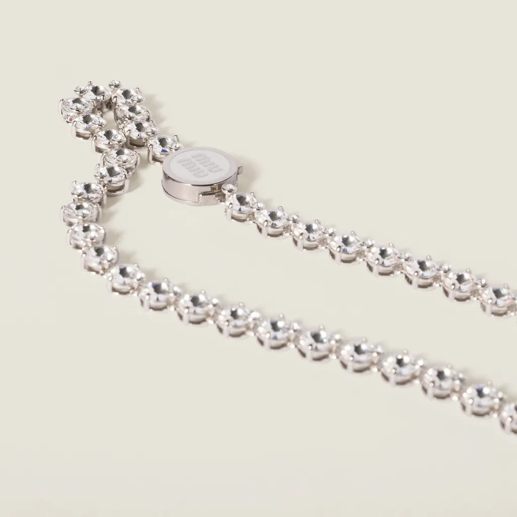 Metal Necklace With Crystals