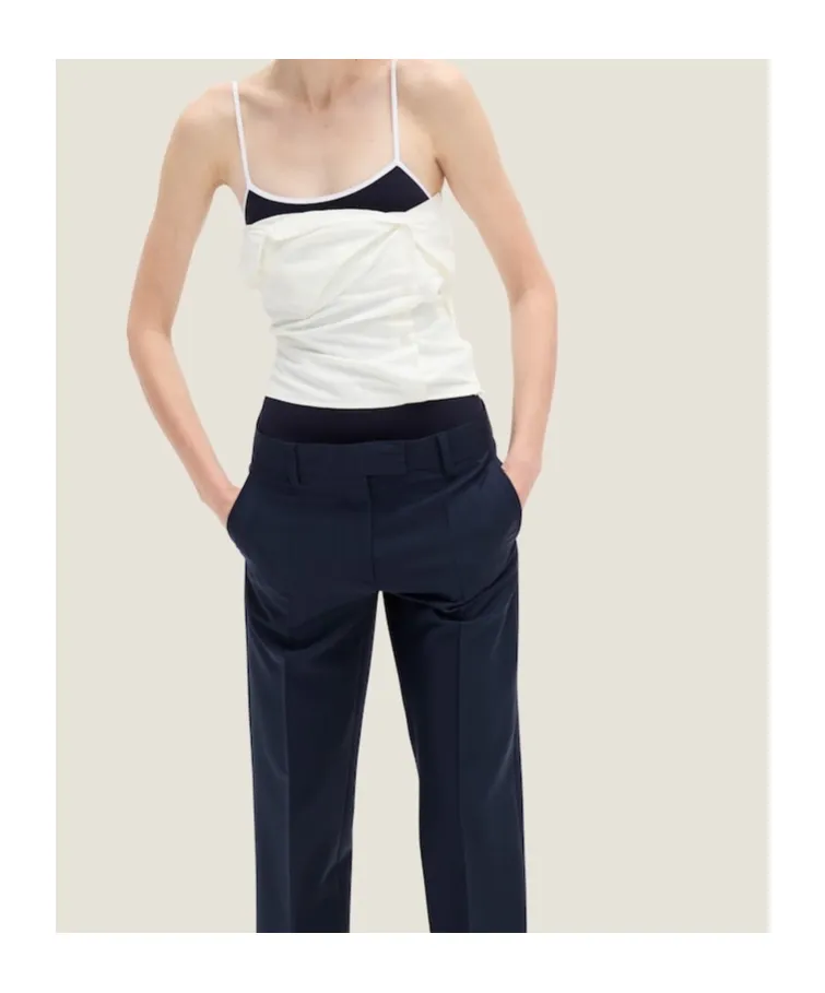 Strapless Poplin Top