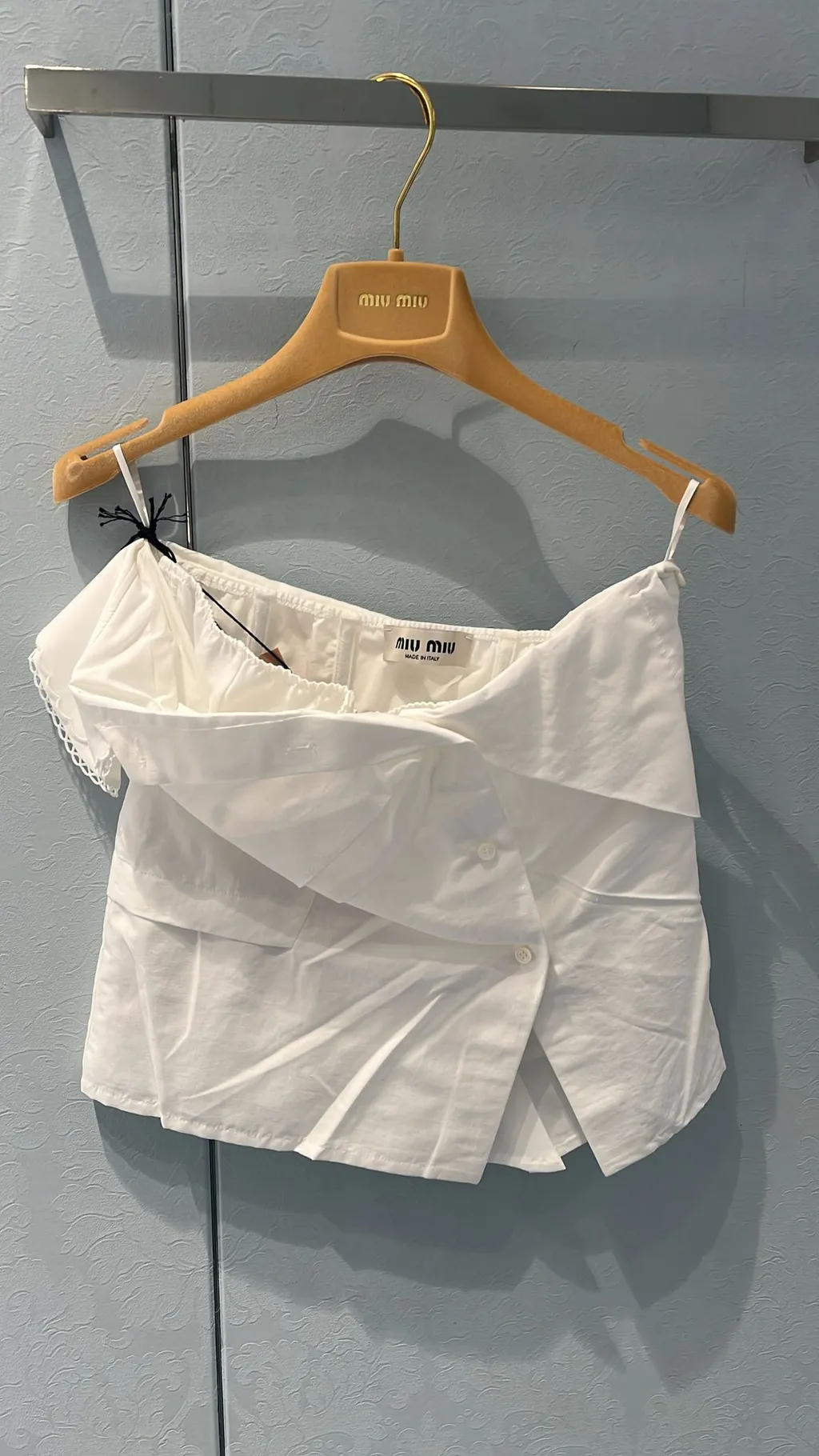 Strapless Poplin Top