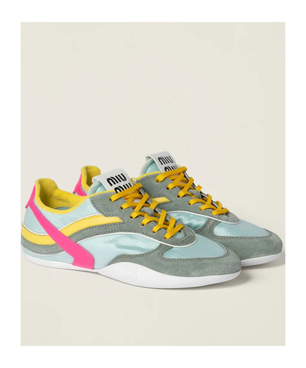 Gymnasium Technical Fabric And Suede Sneakers
