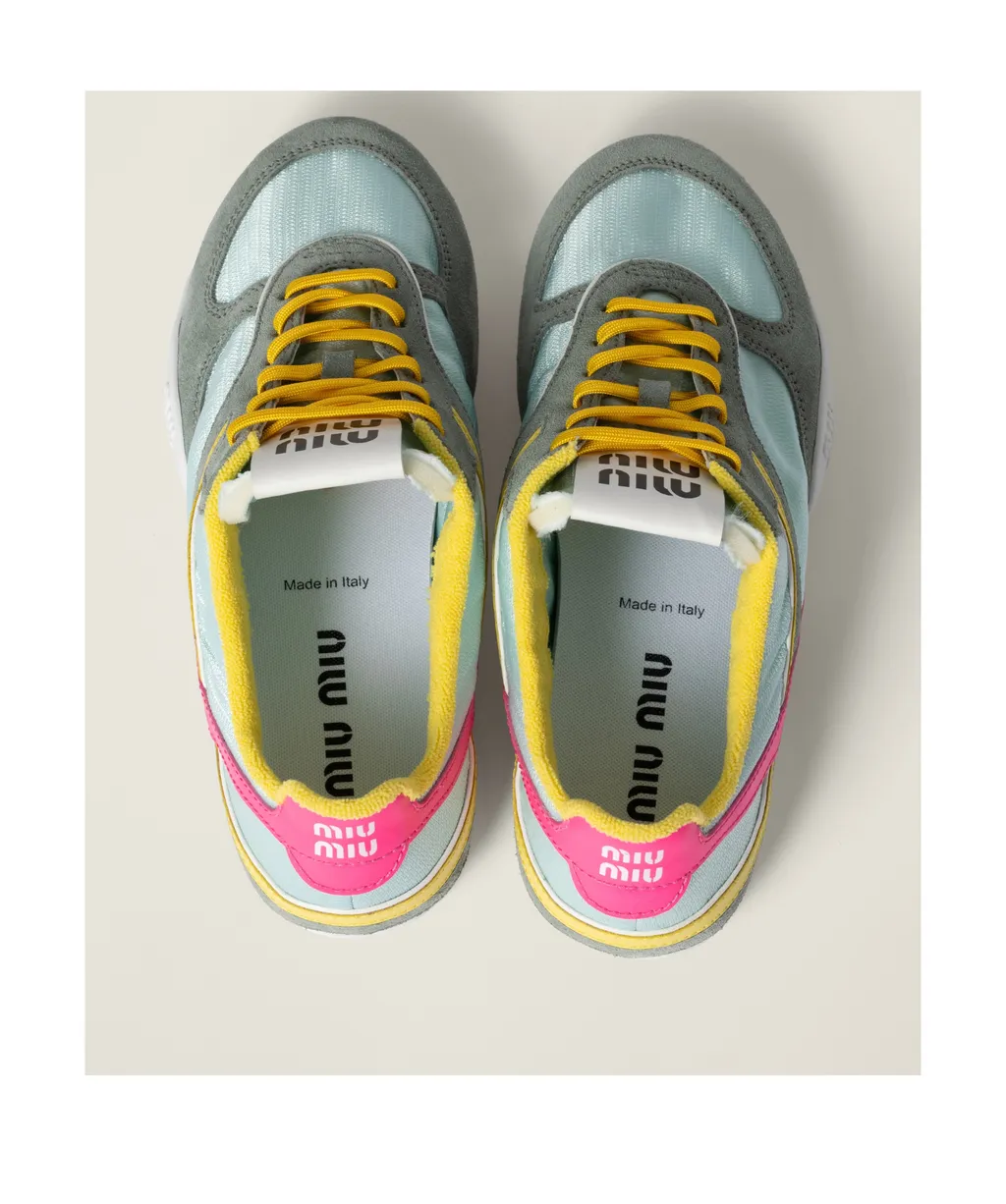 Gymnasium Technical Fabric And Suede Sneakers