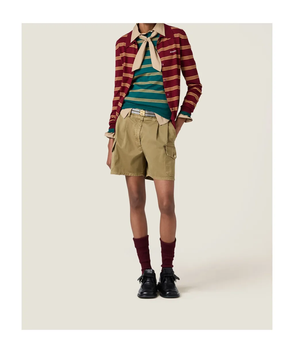 Striped Cashmere And Silk Cardigan