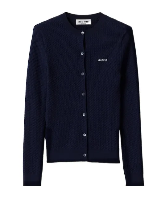 Cable-Knit Cashmere And Silk Cardigan