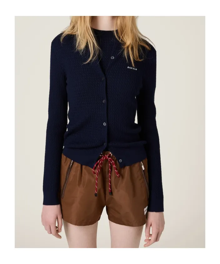 Cable-Knit Cashmere And Silk Cardigan