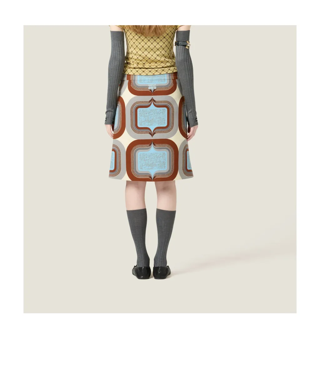 Printed Natté Skirt