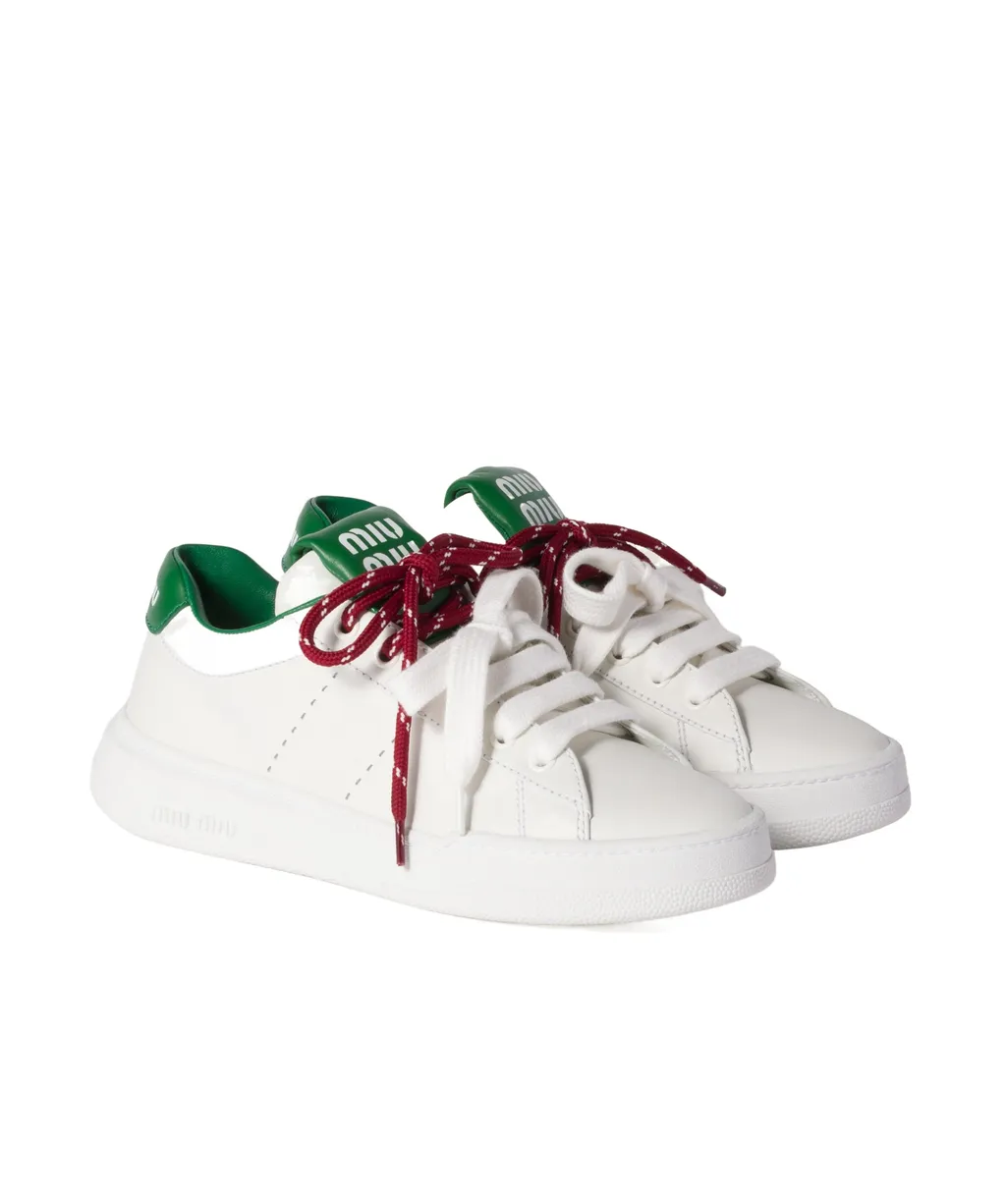 Round-Toe Lace-Up Sneakers