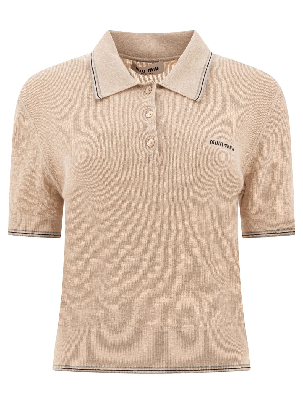 Short-Sleeved Knitted Polo Shirt