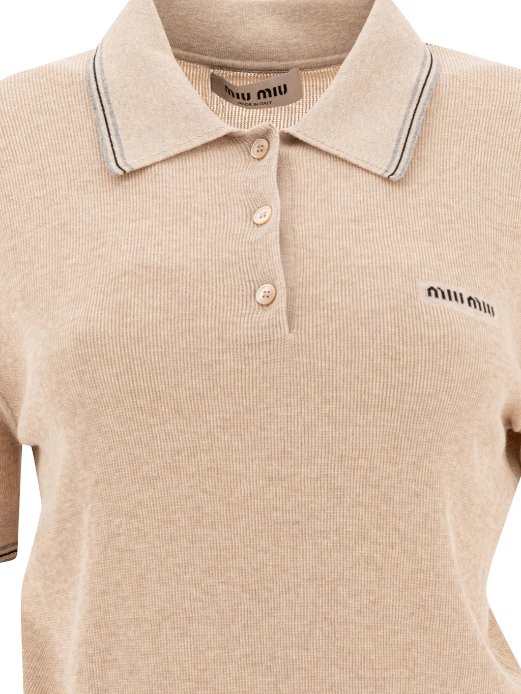 Short-Sleeved Knitted Polo Shirt