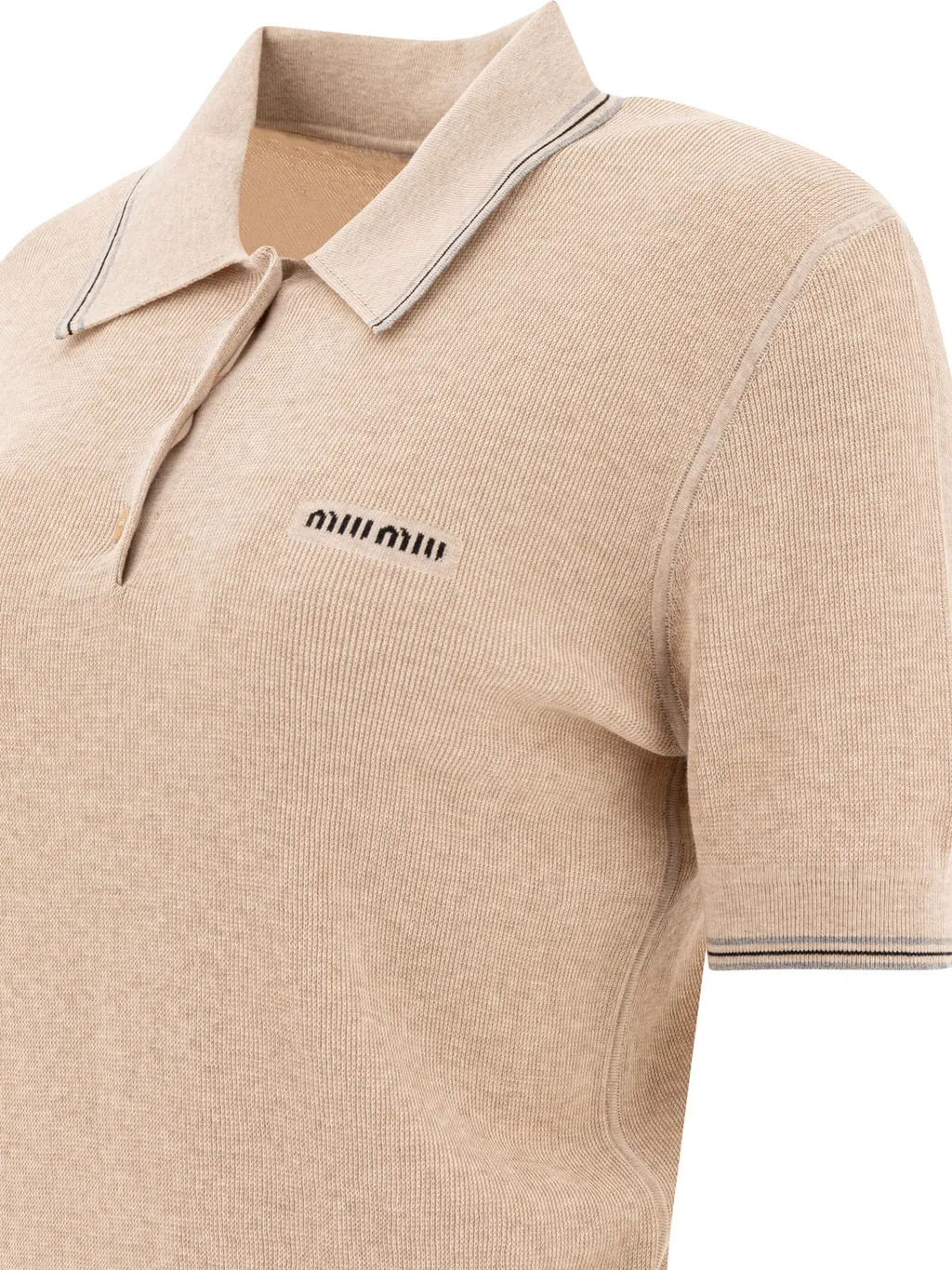 Short-Sleeved Knitted Polo Shirt