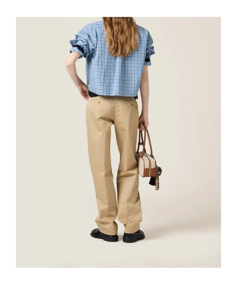 Checked Cropped Shirt