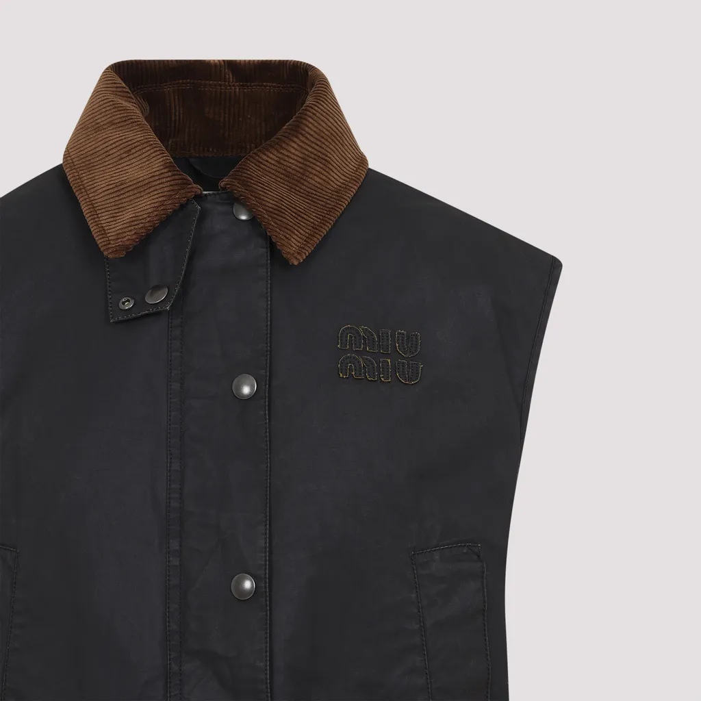 Resin-Finish Poplin Vest