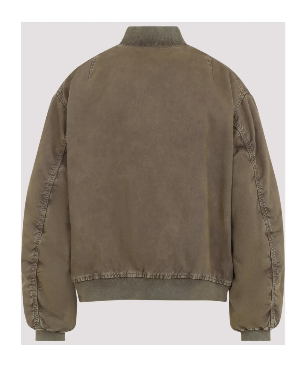 Garment-Dyed Gabardine Bomber Jacket