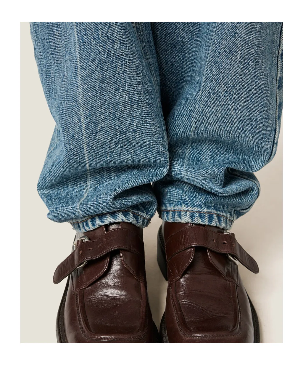 Logo-Embroidered Straight-Leg Jeans