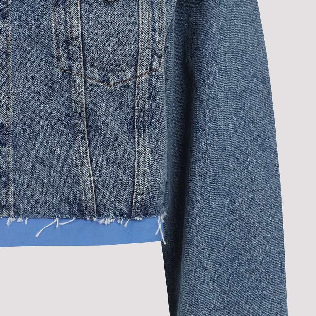 Denim And Poplin Trucker Jacket
