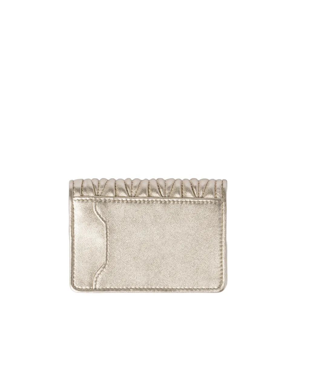 Logo-Lettering Matelassé Cardholder